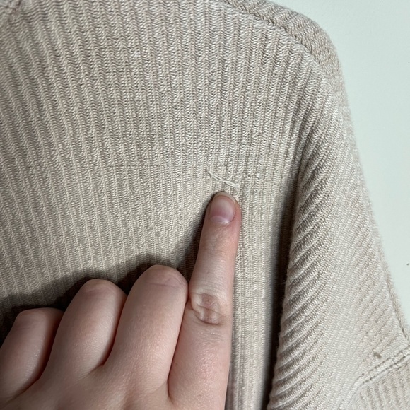 SOLD!❌ - Aerie Beige Ribbed Sweater - Picture 4 of 5